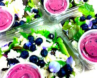 fresh garden greens and berry salad, healthy lunch option